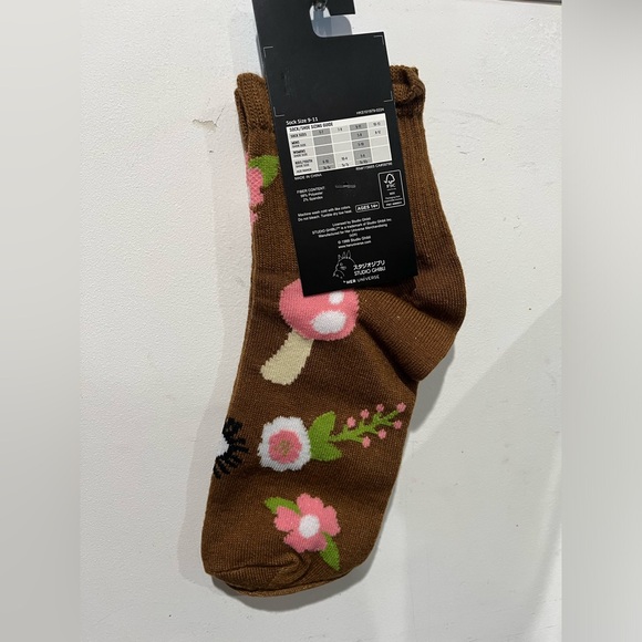 Studio Ghibli My Neighbor Totoro Soot Sprite Mushroom Ankle Socks - Picture 2 of 4